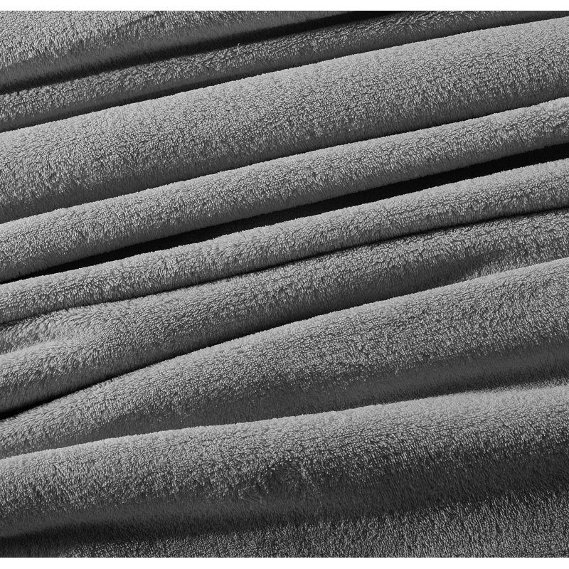 Couverture en peluche Wentzel, Gris pale, Très grand