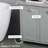 Tilt-Out Laundry Sorter Cabinet, Bathroom Storage Organizer with Two-Compartment Tilt-Out Hamper, Gray