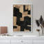 «Neutral Abstract Blocks in Black and Beige Modern Composition», reproduction d'art sur toile encadrée-1403687297-1403687314