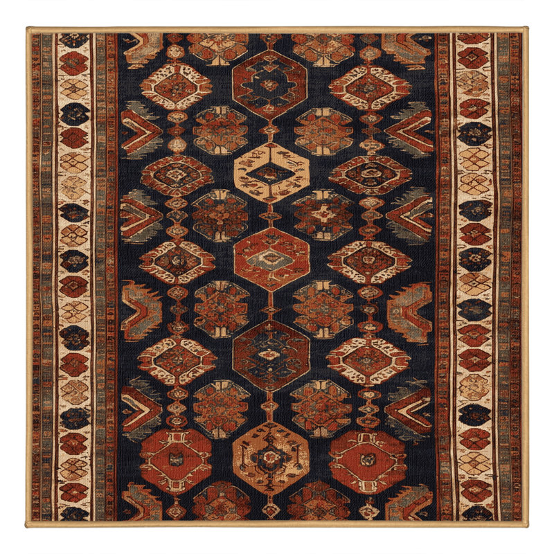 Tapis brun lavable à la machine, Carré 4 pi
