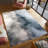 Modernistic Floral Printed Soft Pile Rug in Bold Hues for an Intriguing Addition to Your Living Space-1758562095
