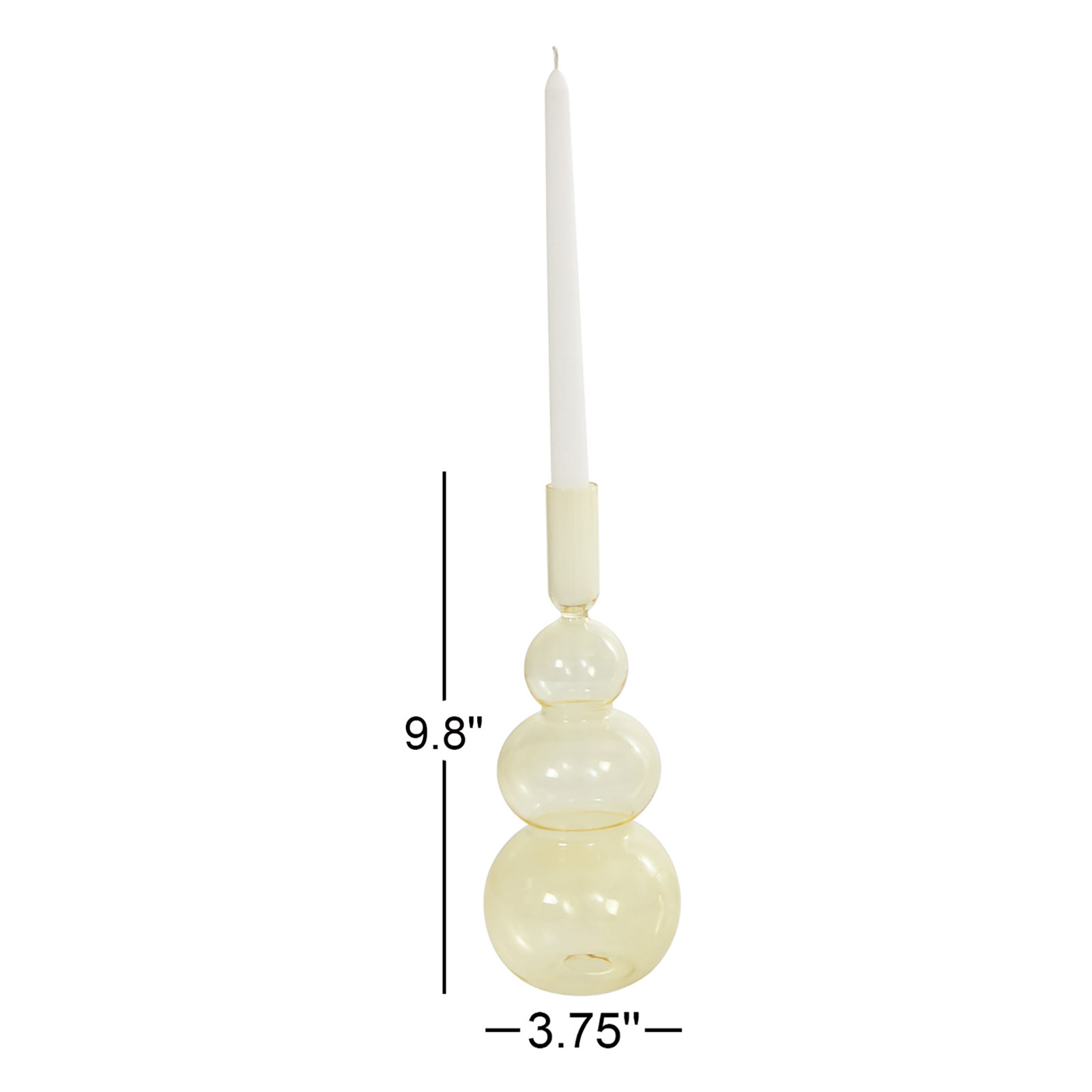 Glass Candlestick Holder Set