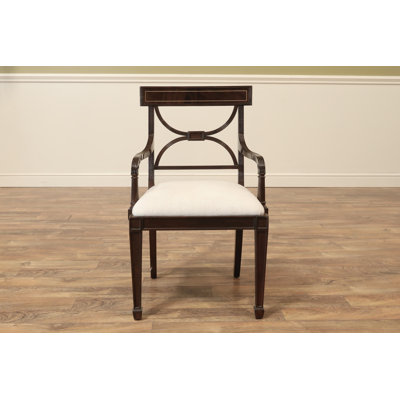 20.5'' H Upholstered Mahogany Armchair