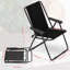 Chaise pliante noire pour l'extérieur, chaise de patio en filet avec accoudoirs, chaise de jardin légère et portative pour le camping, la piscine et la cour