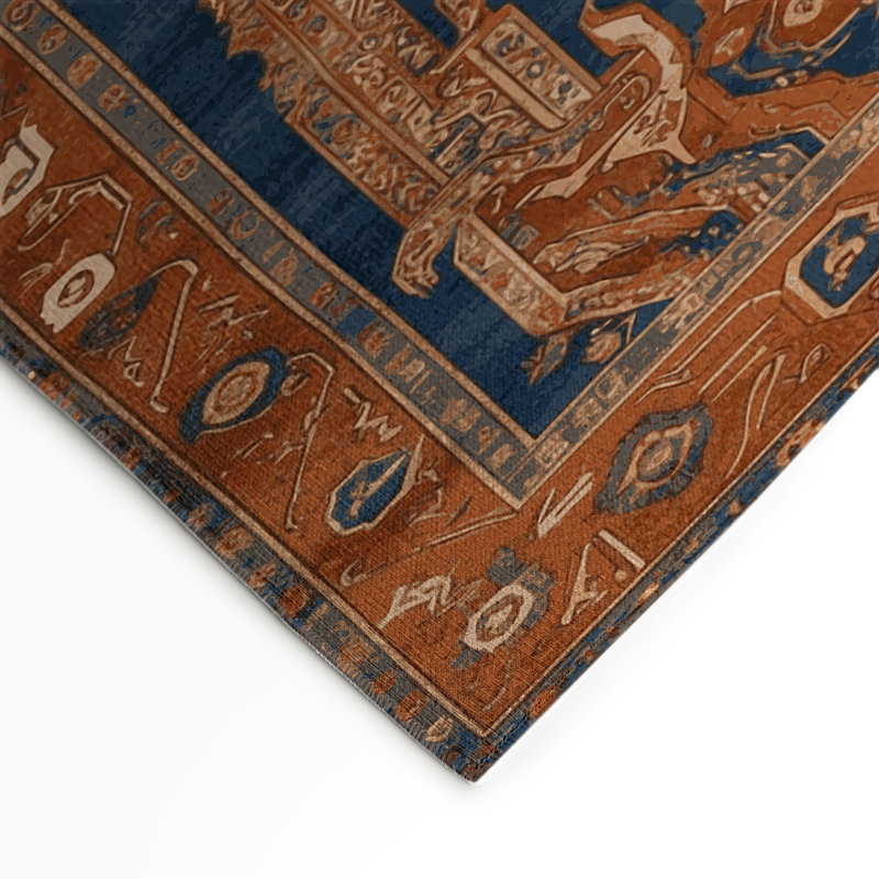 Tapis turc intérieur et extérieur brun, Rectangle 5 pi x 7 pi