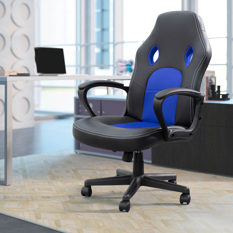 Fauteuil de jeu ergonomique PC et Racing, Bleu