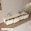 Meuble télé moderne en bois massif blanc-521325424