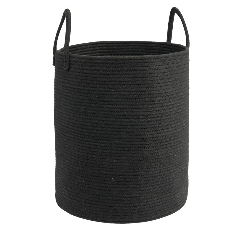 Panier à linge en corde de coton tissé - Panier de rangement pour corde à linge de 15 po x 20 po pour vêtements, jouets et couvertures parfaits