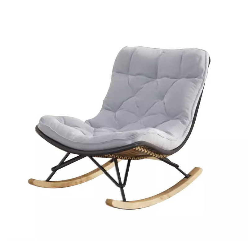 Chaise berçante simple et décontractée moderne, Gris