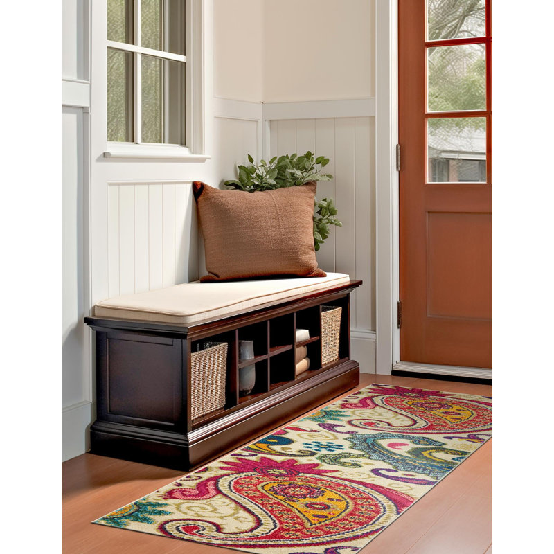 Eddins Washable Paisley Indoor Rug, Runner 2'2" x 6'9"