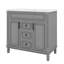 Meuble-lavabo autoportant 36 po avec 2 portes et tiroirs à fermeture en douceur-971191622-971191620