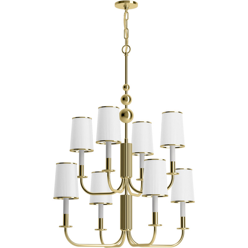 Tresdoux™ Eight-Light Chandelier, Polished Brass
