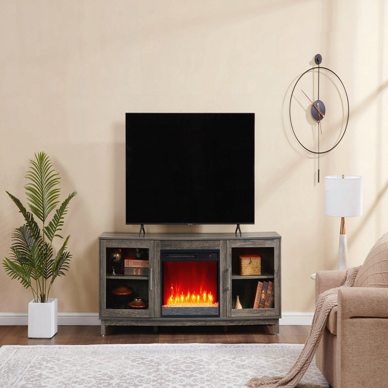 Console 70 po avec foyer et chauffage