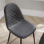Carnlougherin Padded Fabric Metal Dining Chairs