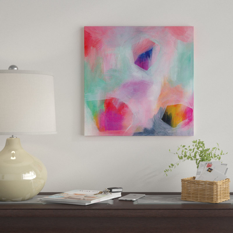«Hidden Gems» par Stephanie Corfee, impression sur toile, H 16 po x l 16 po x P 1 po, Papier d'art encadré noir, Blanc