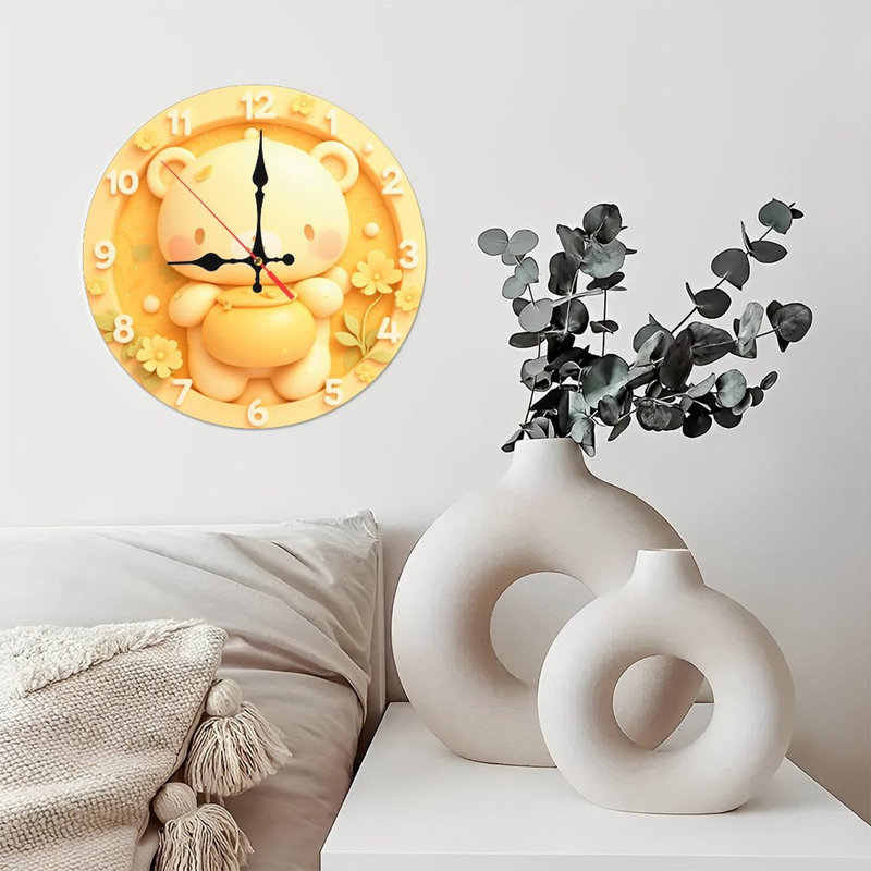 horloge mignonne avec pot de miel