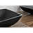 Matte Black Glass Bathroom Sink Kit. 22" X 14" 4". Includes Faucet & Pop-Up Drain. Streamlined Style. Easy Maintenance. Complete Package Rectangular With Glass. And Classic Elegant Design. To
