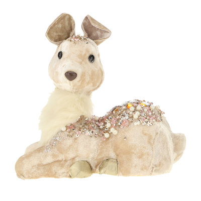 Laying Jeweled Deer, Small - 9 Inches