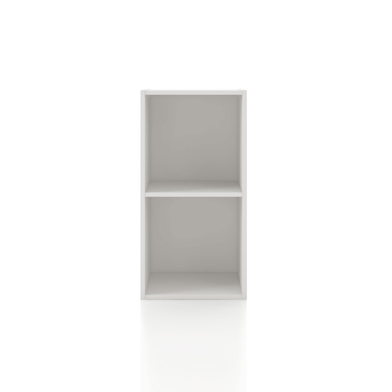 Bibliothèque de rangement modulable, 2 cubes, Blanc