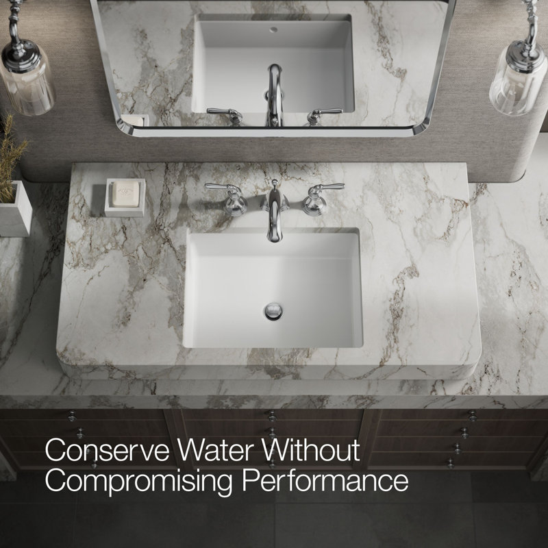 Kohler Devonshire Centerset Bathroom Sink Faucet, 1.2 gpm, Polished Chrome, Without Pop Up Drain