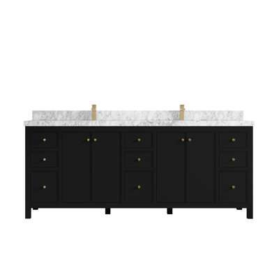 Chicago 84'' Double Bathroom Vanity with Top