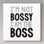 Keishawna «Boss», art textuel sur toile tendue-25327076