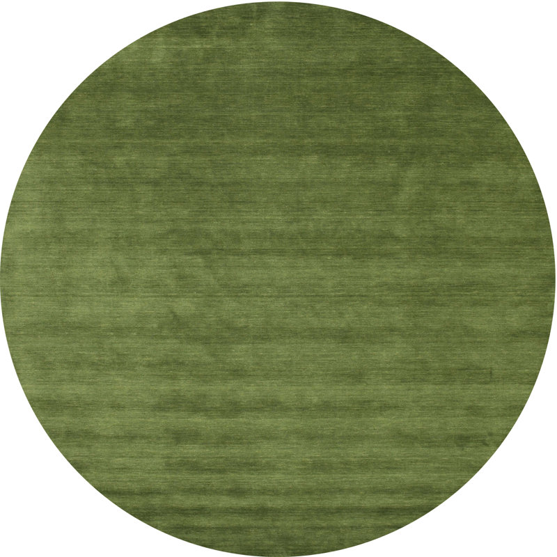 Tapis de zone vert contemporaine, Rond 3 pi