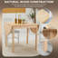 Table de salle à manger pliante à abattants en bois massif - Bureau rond extensible peu encombrant pour petite cuisine, appartement, bureau | Pin naturel | 4 à 6 places