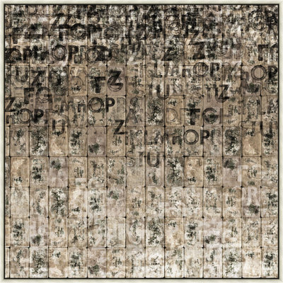 "Type Block 1" par Thom Filicia - peinture sur toile à cadre flottant