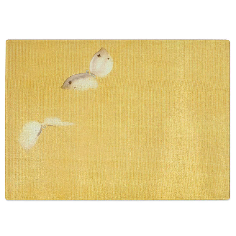 Tempered Glass the Two Butterflies by Shibata Zeshin Chopping Board, 28.5 cm W x 20 cm L