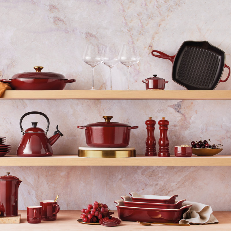 Le Creuset Cast Iron Square Grillit 26cm, Garnet