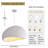 Jimyah 1- Light White Polyesters Unique/Statement Modern Pendant-557469997