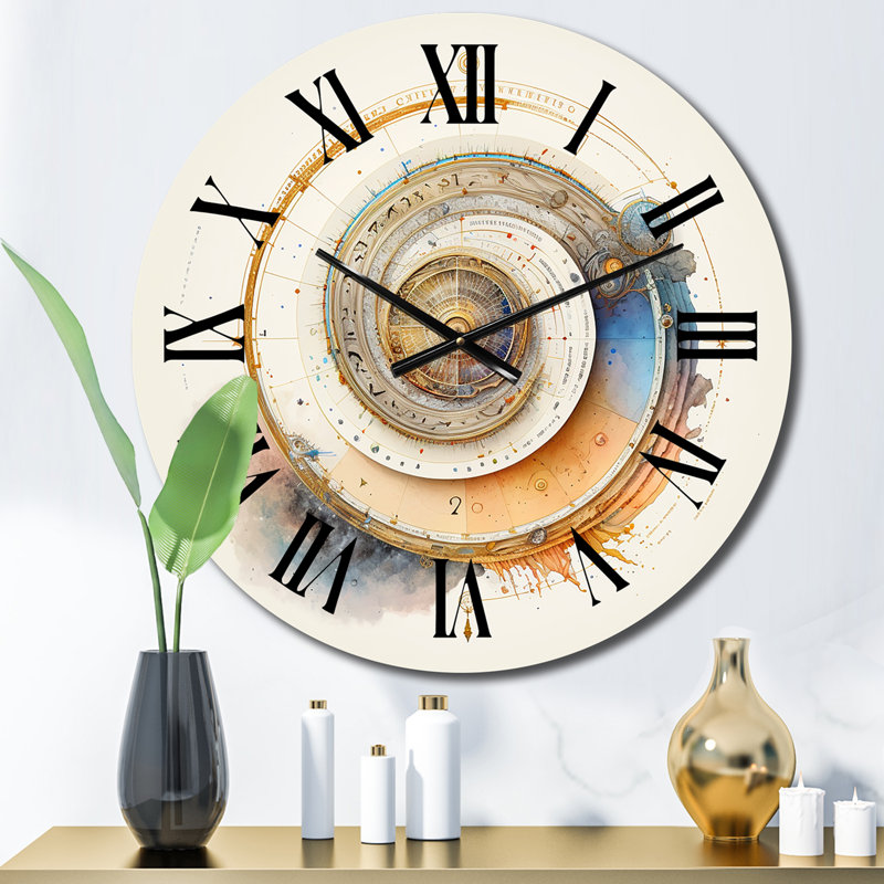 Horloge murale spirale abstraite Caclulant The Universe III, Petit