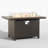 Aluminum & Iron Rectangular Propane Fire Pit Table With 55,000 Btu Output And Glass Guard