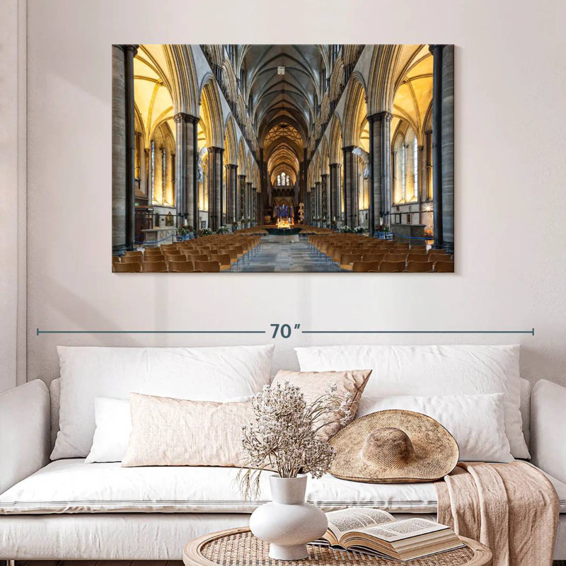 Nef Adella de la cathédrale de Salisbury, H 32 po x l 48 po