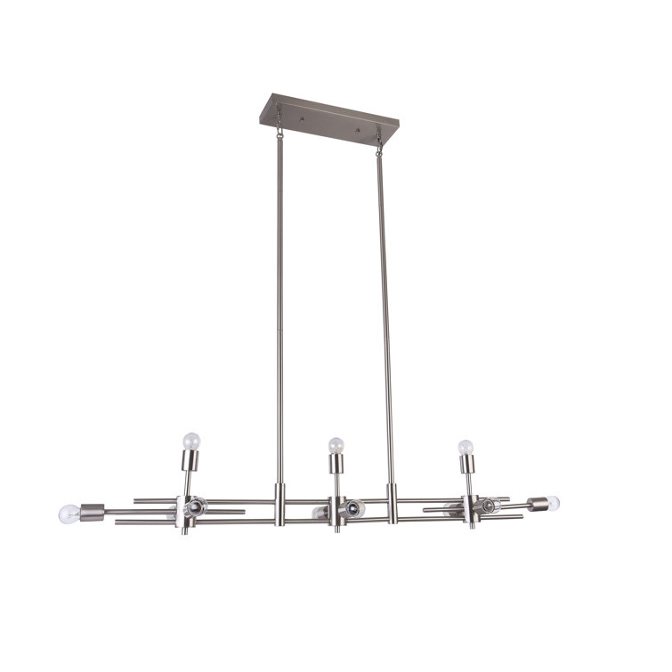 Ripley 11 Light Chrome Rectangular Chandelier
