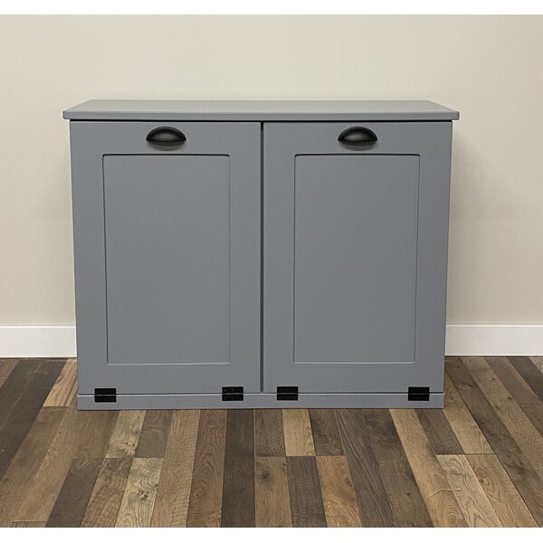  LOUVIXA Kitchen Pantry Storage Cabinet, Microwave Cabinet with  Tilt Out Trash Cabinet, Freestanding Kitchen Hutch,Tall Pantry Cabinet  Cupboard (Grey) : Home & Kitchen