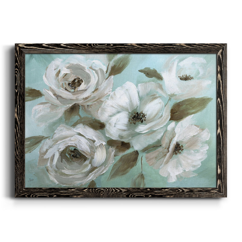Jade Garden - Peinture sur toile encadrée, H 37,5 po x l 27,5 po x P 1,5 po, Toile encadrée noire