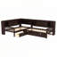Lit en L avec lit gigogne, tiroirs de rangement et tablettes-1368772575