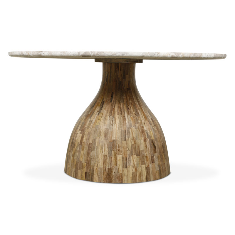 Table de salle à manger Finan, Naturel, Beige