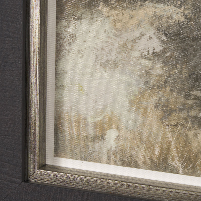 Toile encadrée texturée embellie à la main, H 31,5 po x l 31,5 po x P 1,6 po, Paysage à l'ancienne IV