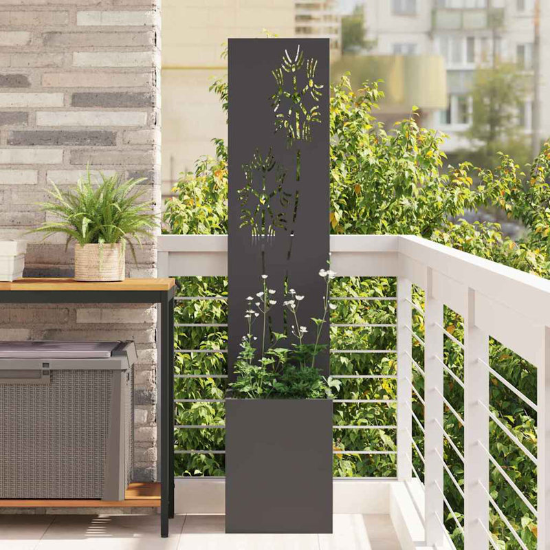 Planter Box, 140cm H x 32cm W x 32cm D, Black