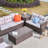 Veronica Premium All-Weather Wicker 6 - Person Patio Conversation Set with Cushions-33456323