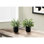 2 pièces 11 po Faux plantes d'eucalyptus, verdure décorative intérieure dans des pots noirs, plantes artificielles hautes herbes artificielles, mousse à l'intérieur