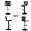Swivel Upholstered Adjustable Height Counter Stool with Metal Frame-1050875808