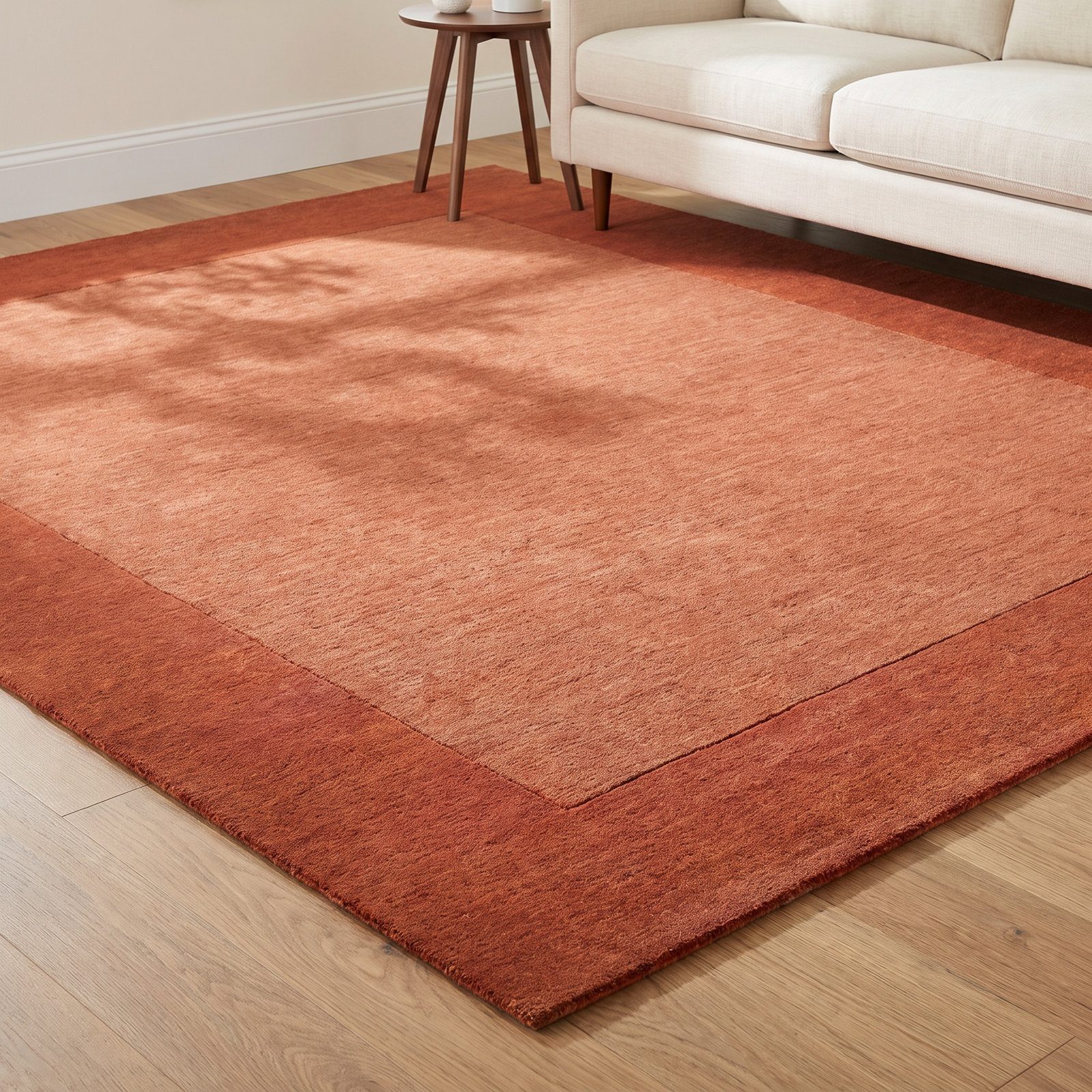 Dolma Red Hand-Woven Wool Rug, Rectangle 8' x 11'