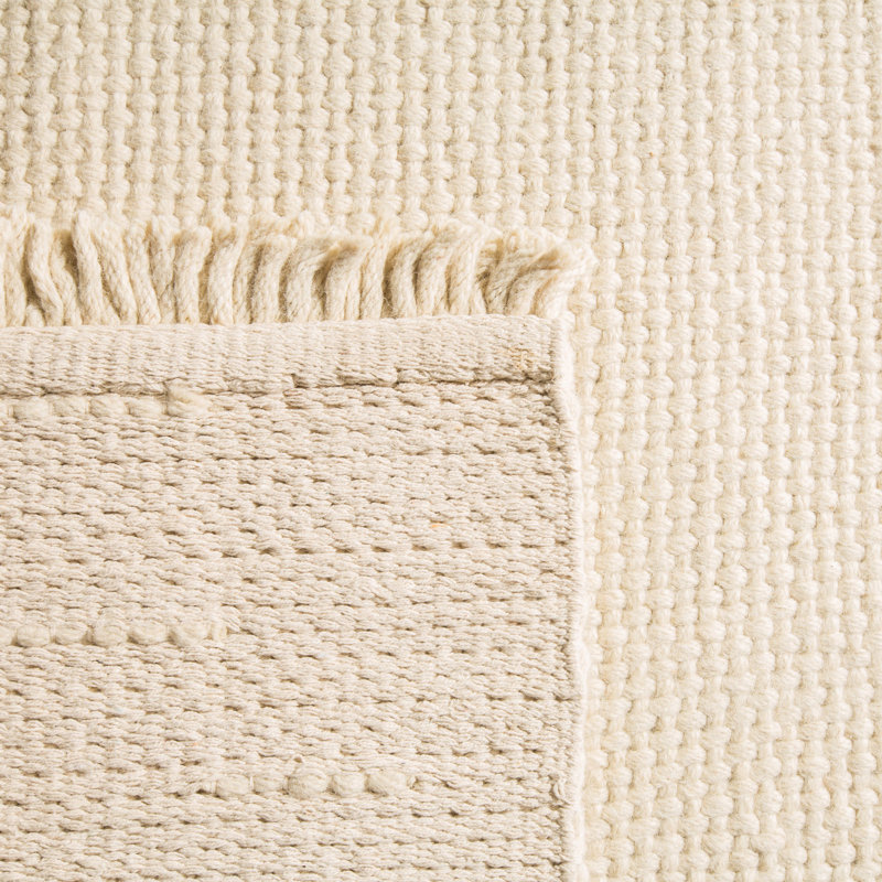 Winter Harbor Wool Area Rug in Cream, Rectangle 6' x 9'