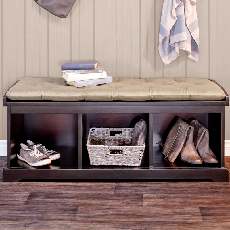 Uribe Upholstered Storage Bench, Mahogany