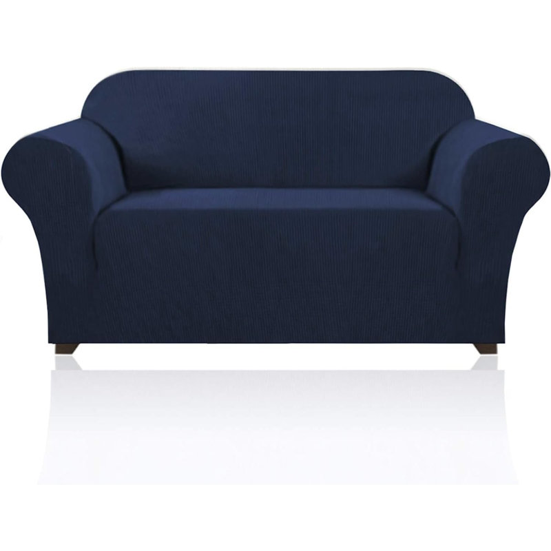 Housse de canapé, Mélange de polyester bleu marine, H 2 po x l 14 po x P 11 po