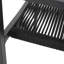 Chaise de salle à manger d'extérieur moderne en aluminium avec siège en corde (ensemble de 2)-298877719